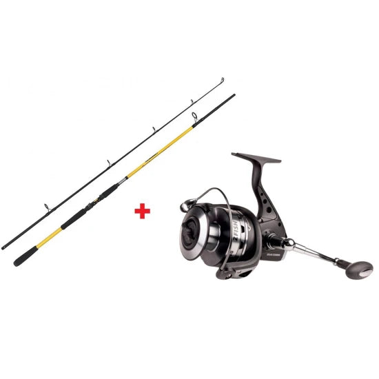 Combo Pescuit Somn Zfish Lanseta Kodiac 2.40m, 100/250g, Mulineta Zeus Zx 8000