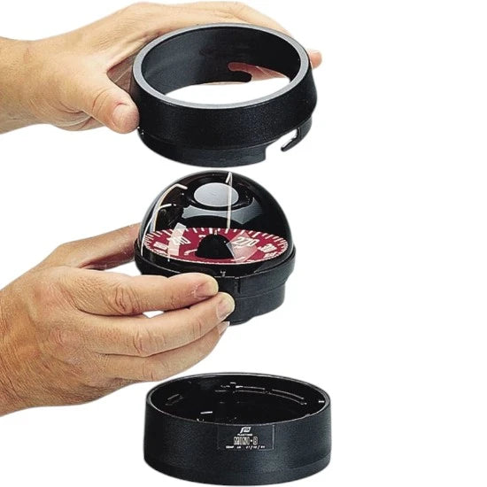 Compas Marin Plastimo Mini-b De Suprafata, Carcasa Neagra, Rozeta Rosie