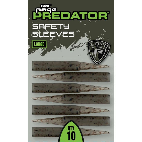 Con Fox Rage Predator Camo Safety Sleeves, Large, 10buc/pac