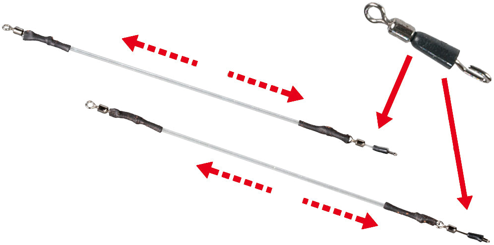 Conector Cosulet Feeder Filfishing Feeder Links &amp; Quick Change Swivel, 1mm, 10cm, 2 Buc/Plic