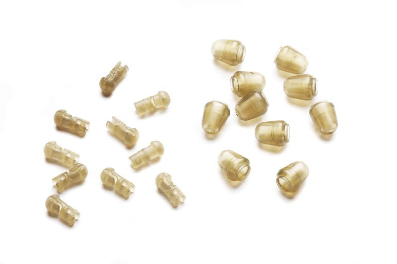 Conector Falcon Quick Change Beads, Marime L, 10 Buc/Plic, Maro Transparent