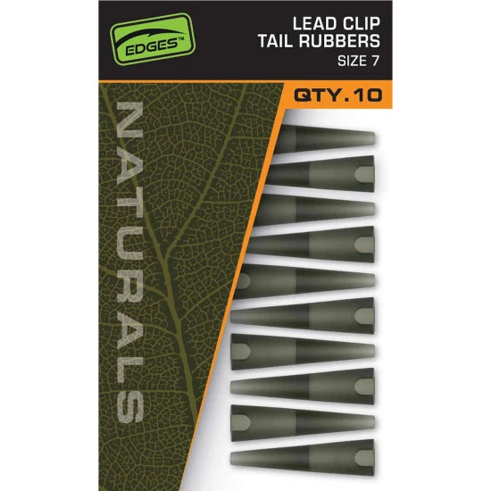 Conuri Fox Edges Naturals Lead Clip Tail Rubbers Nr.7, 10buc/pac