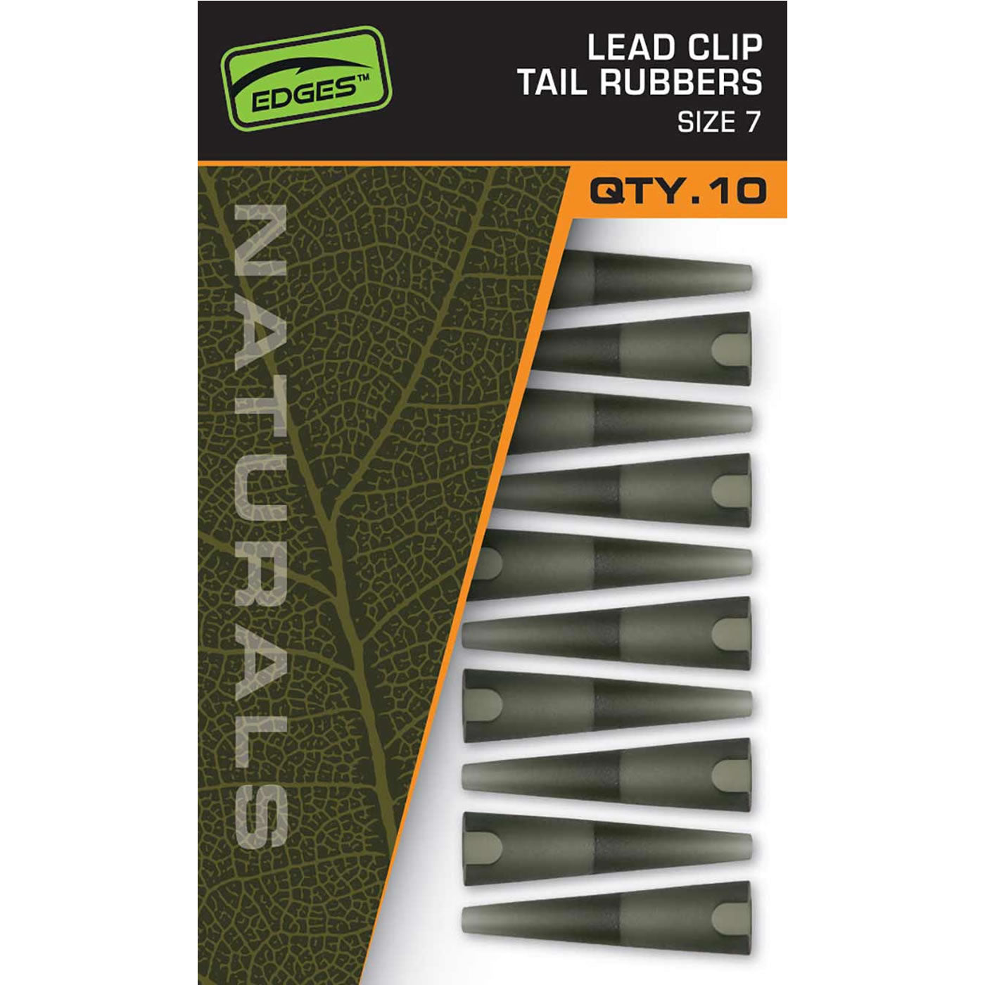 Conuri Fox Edges Naturals Lead Clip Tail Rubbers Nr.7, 10buc/pac