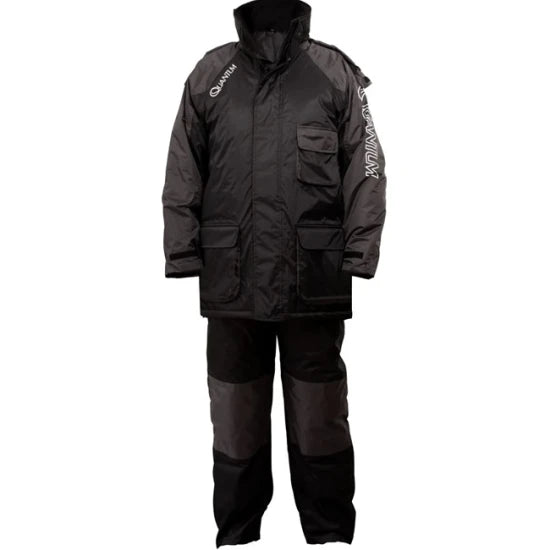 Costum Quantum Kids Winter Suit, Black Grey, Marimea 152