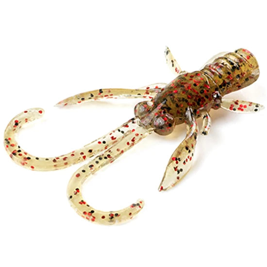 Creatura Fishup Baffi Fly, 3.8cm, Green Pumpkin Red And Black, 10buc/pac