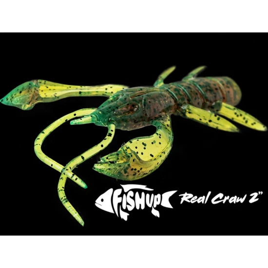 Creatura Fishup Real Craw, 5cm, Chartreuse Black, 7buc/pac