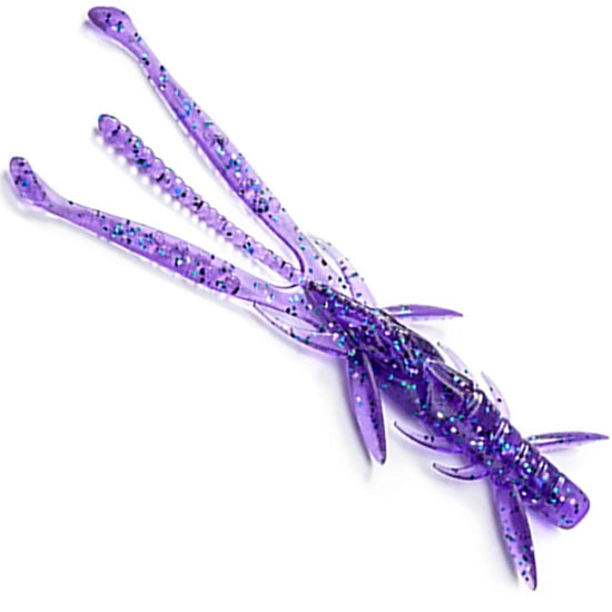 Creatura Fishup Shrimp 7.6cm, Dark Violet Peacock And Silver, 9buc/pac