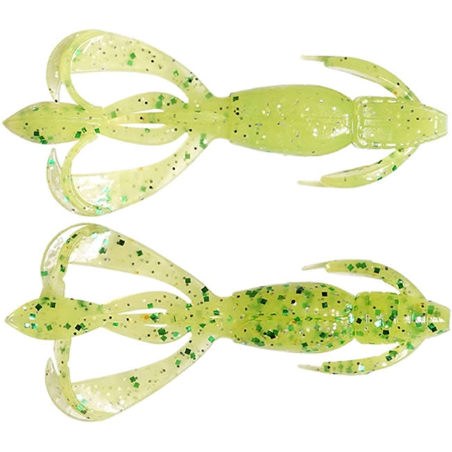 Creatura Keitech Crazy Flapper, Chart Lime Shad 62T, 7.1cm, 8buc/pac