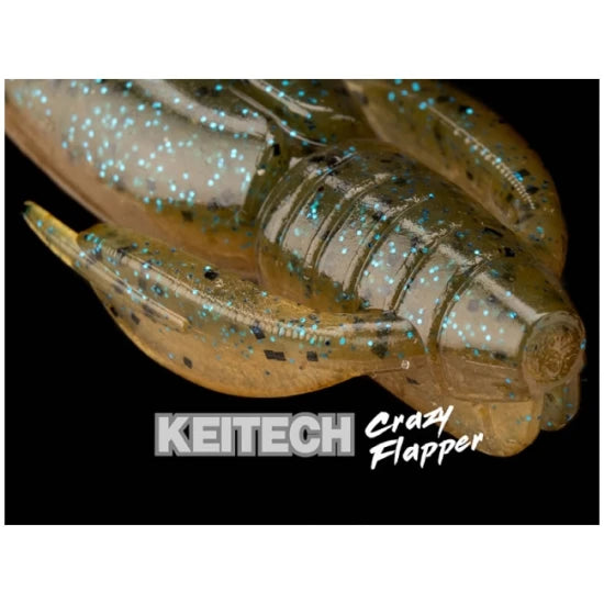 Creatura Keitech Crazy Flapper, Electric Junebug 408, 9.1cm, 7buc/plic