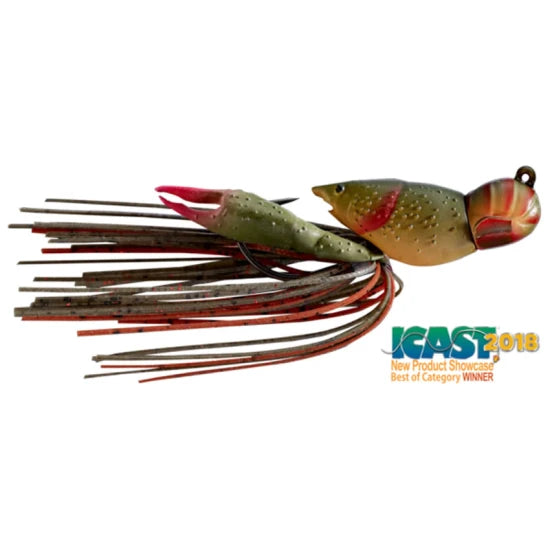 Creatura Live Target Hollow Crawfish Jig, Brown / Red, 4.5cm, 14g