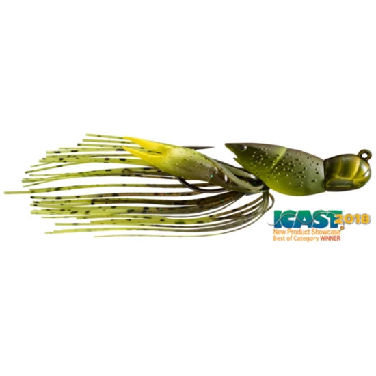 Creatura Live Target Hollow Crawfish Jig, Green / Chartreuse, 4.5cm, 14g