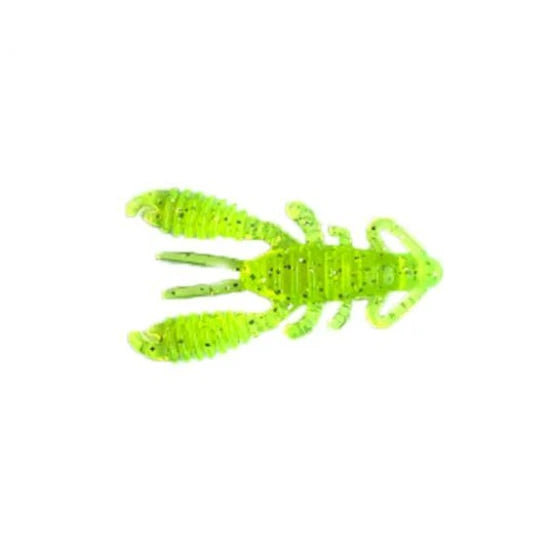 Creatura Reins Ring Craw Micro, Chartreuse Silver Glitter 3.8cm, 14buc/plic