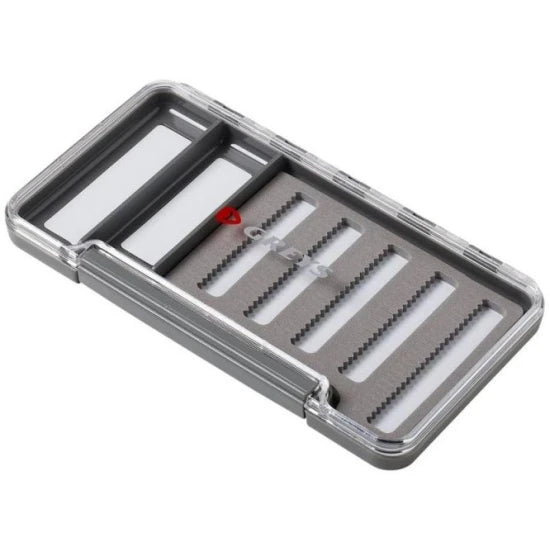 Cutie Muste Greys Slim Waterproof Fly Box, 18x10x1.5cm