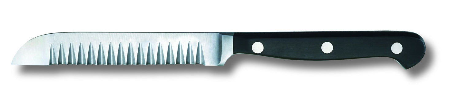 Cutit Bucatarie Victorinox Swiss Classic Decorating Knife, Lama Gofrata 11cm, Lemn, Negru