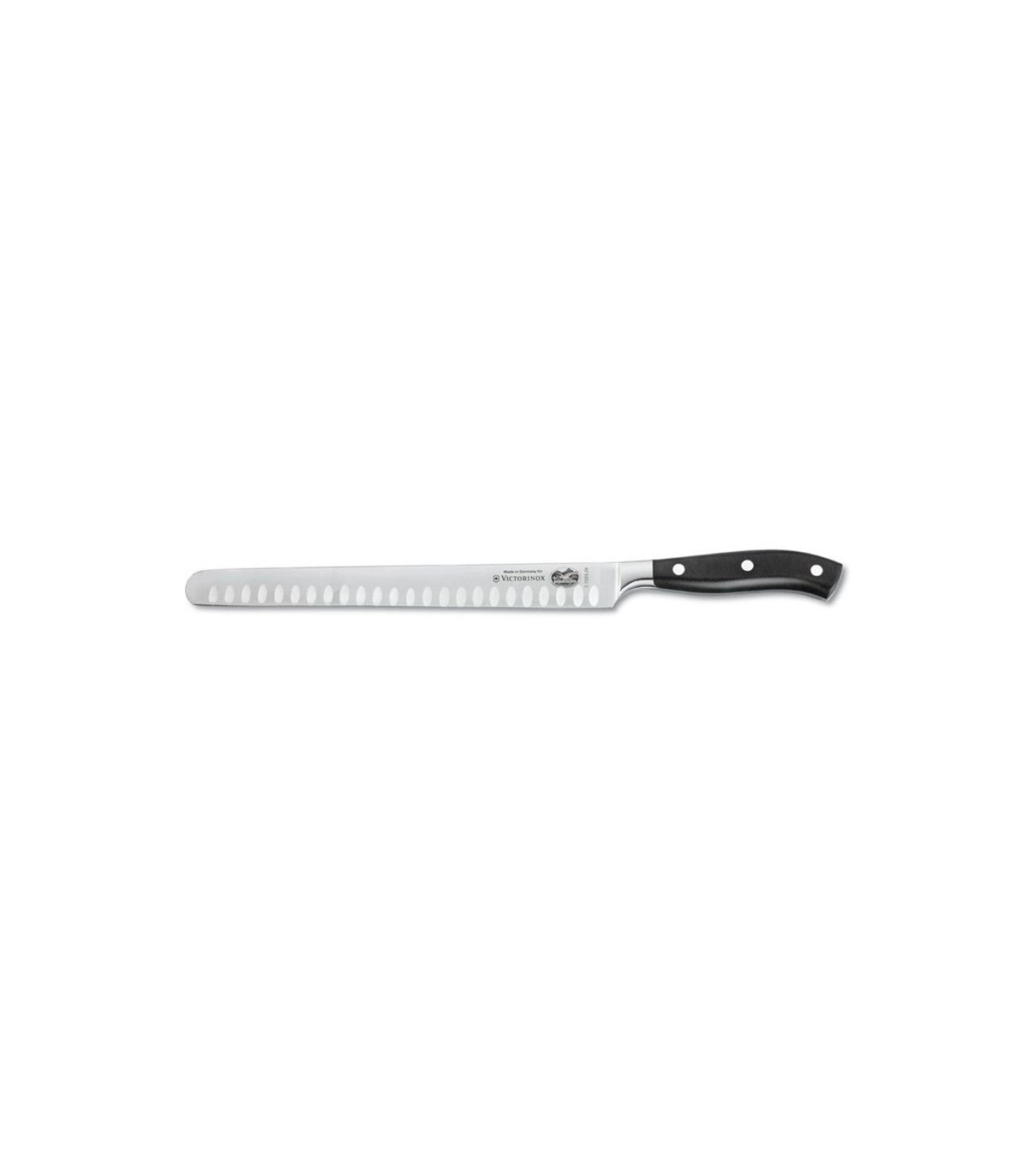Cutit De Feliat Victorinox Grand Maitre Slicing Knife, Lama Gofrata 26cm, Negru, Cutie Cadou