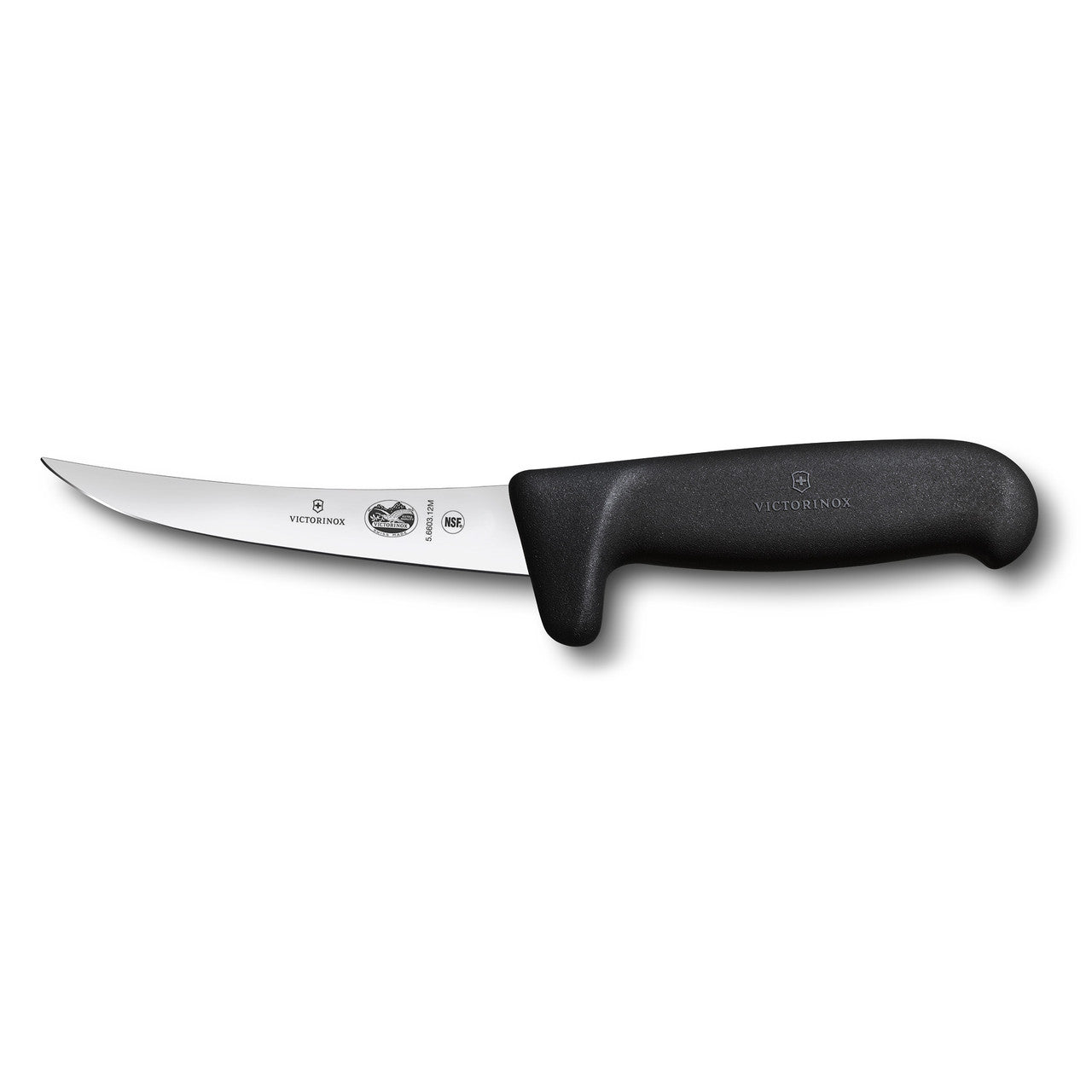 Cutit Dezosat Victorinox Fibrox Boning Knife,Curved, Safety Grip, Lama 12cm, Negru