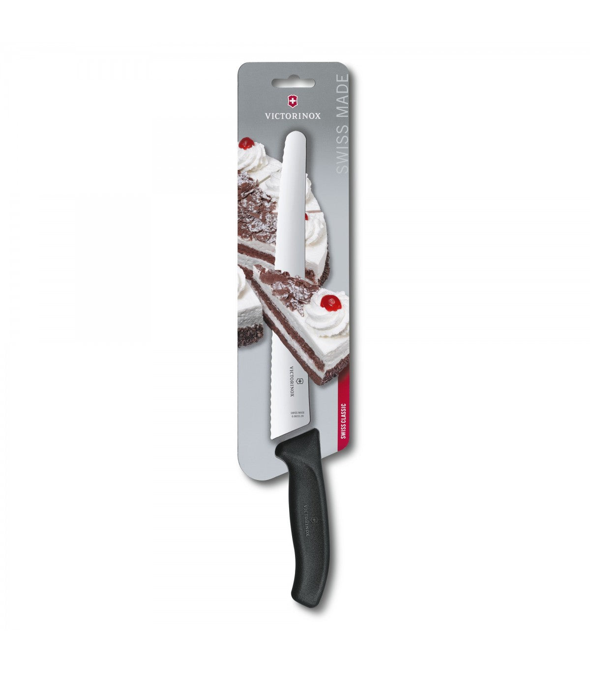 Cutit Feliat Victorinox SwissClassic Pastry Knife, Lama Zimtata 26cm, Negru, Blister