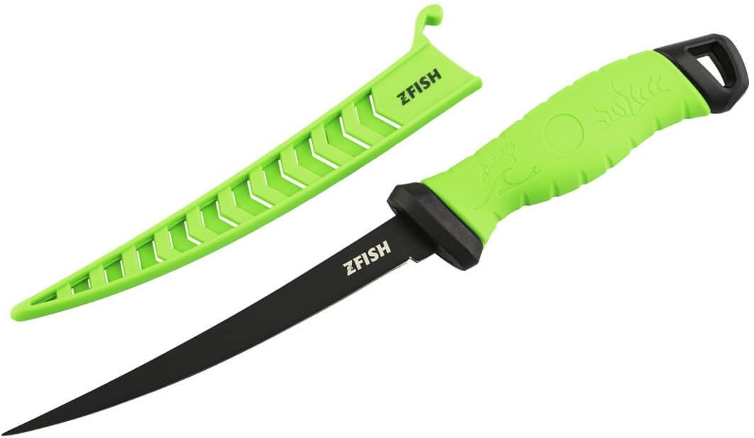 Cutit Zfish Fillet Knife Fishing Furio, Negru-Verde, 17.5cm