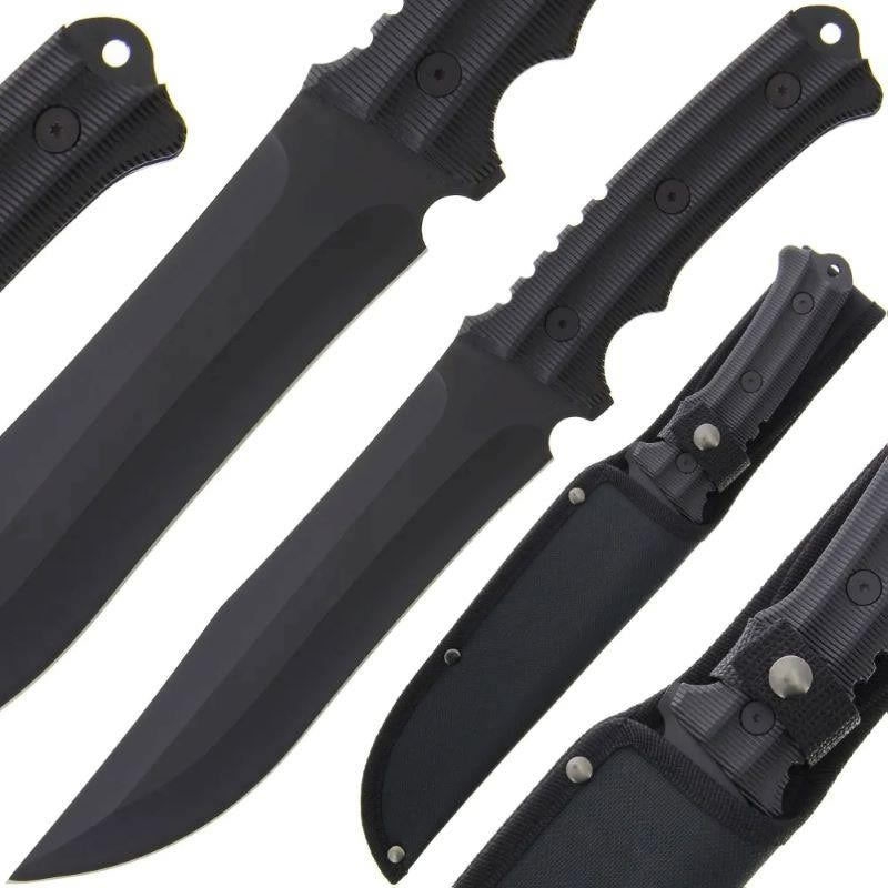 Cutit de Vanatoare Anglo Arms cu Maner din Plastic 34.8cm, 255g + Teaca