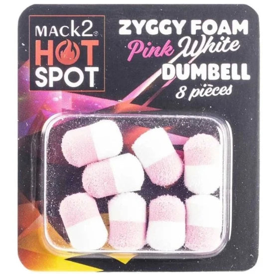 Dumbell Mack2 Ziggy Foam Dumbell Two Tone, Roz-alb, 12mm, 8buc/pac