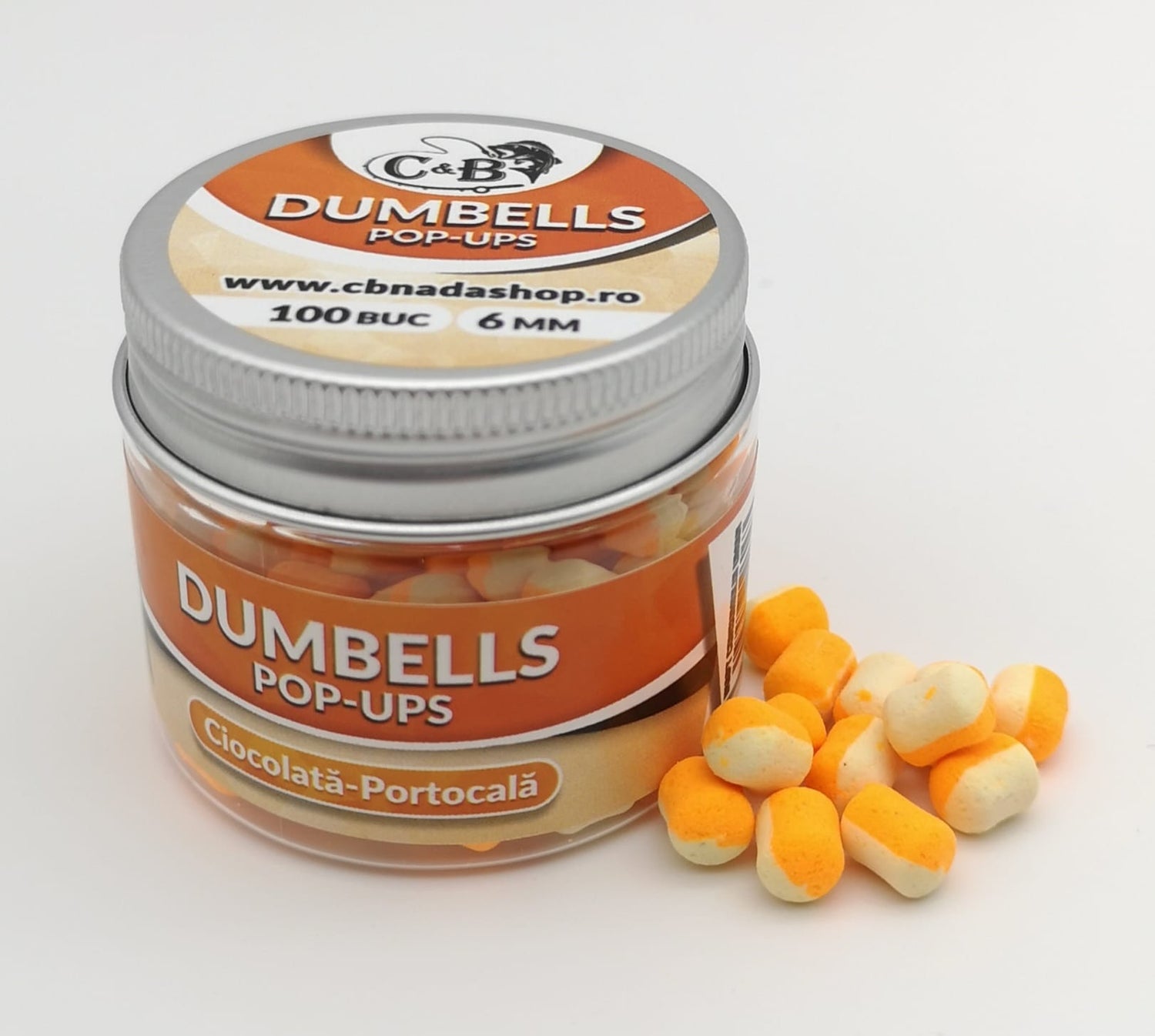 Dumbells C&amp;B Pop-Ups Ciocolata-Portocala 6mm