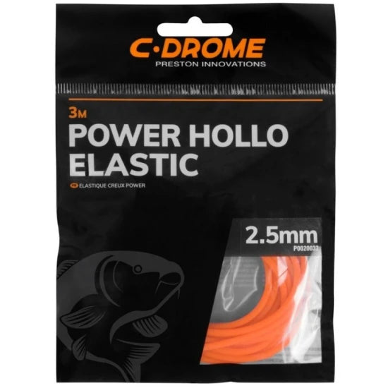 Elastic Preston C-drome Power Hollo Elastic 2.50mm, 3m, Portocaliu