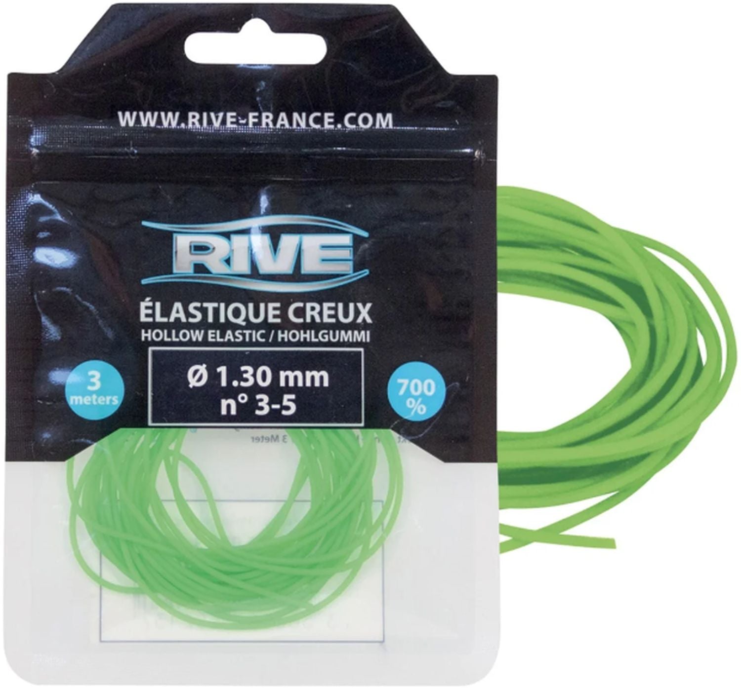 Elastic Rive Creux, Verde, 1.30mm, 3m
