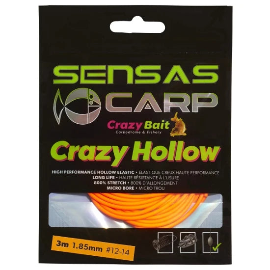 Elastic Sensas Crazy Hollow, Orange, 1.85mm, 3m
