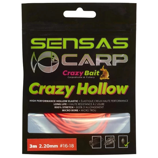 Elastic Sensas Crazy Hollow, Orange. 2.2mm, 3m