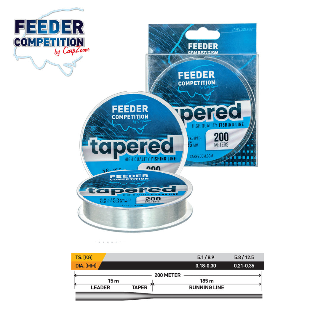 FIR CONIC CARP ZOOM TAPERED FEEDER COMPETITION 200m 0.18-0.30mm 8.9kg