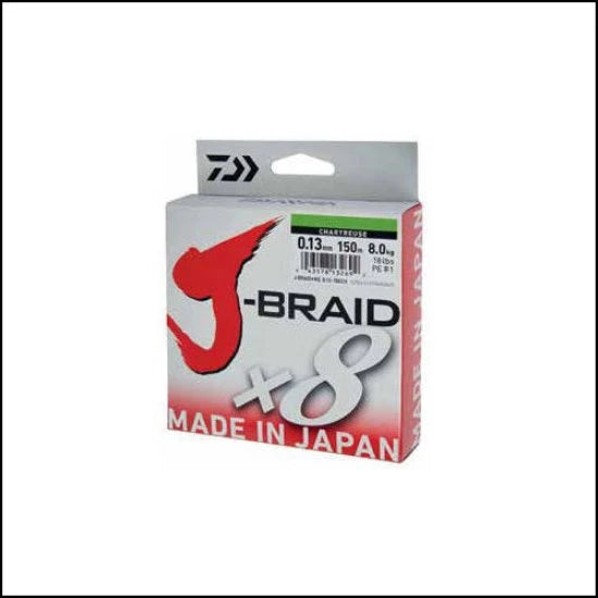 Fir Textil Daiwa J-braid X8 Chartreuse 013mm/8,0kg/150m