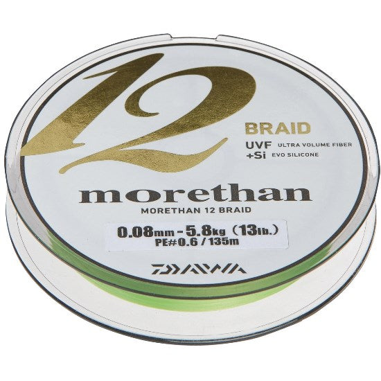 FIR DAIWA MORETHAN 12BRAID VERDE 018MM/16,2KG/135M
