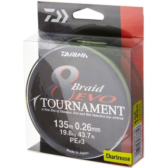 FIR DAIWA TOURNAMENT X8 EVO CHART.008MM/4,9KG/135M
