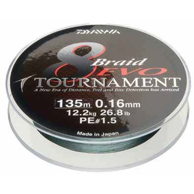 FIR DAIWA TOURNAMENT X8 EVO DARK GREEN 0.20MM/18,0KG/300M