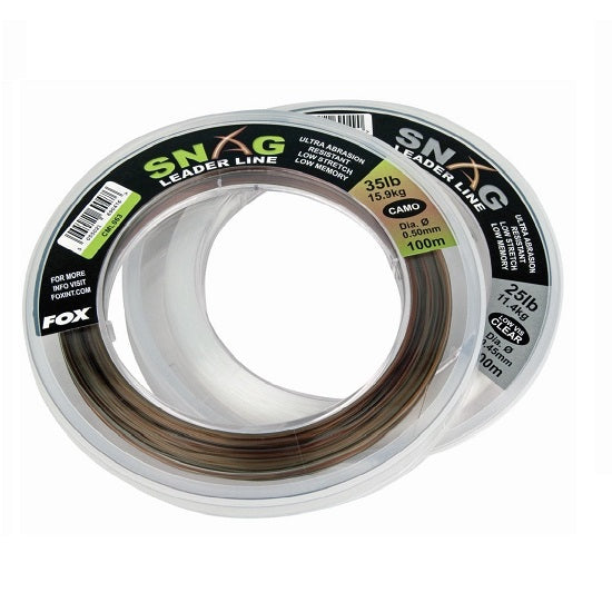 FIR INAINTAS FOX SNAG LEADERS CAMO,100M,0.35Lbs 0.50mm