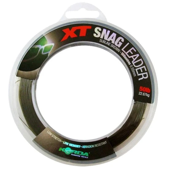 Fir Inaintas Korda Monofilament Xt Snag Leader Subline Brown 0.55mm 22.67kg 100m