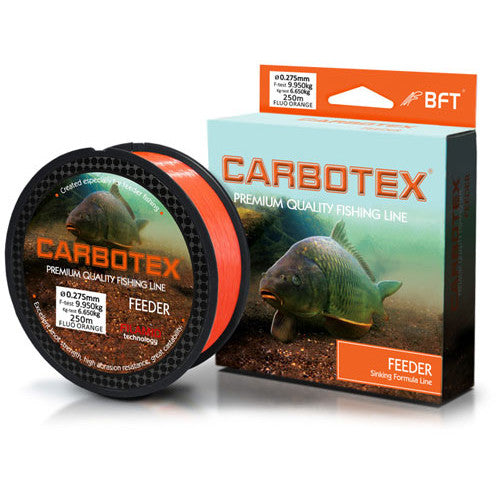 FIR MONOFILAMENT CARBOTEX FEEDER ORANGE 021MM/6,55KG/250M
