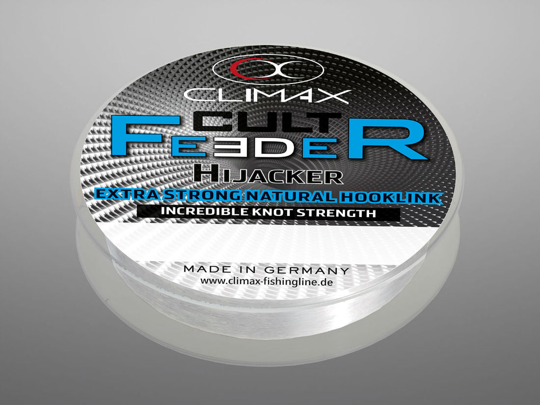 FIR MONOFILAMENT CLIMAX CULT FEEDER HIJACKER NATURAL HOOKLINK 25M 0.26mm 5.7kg