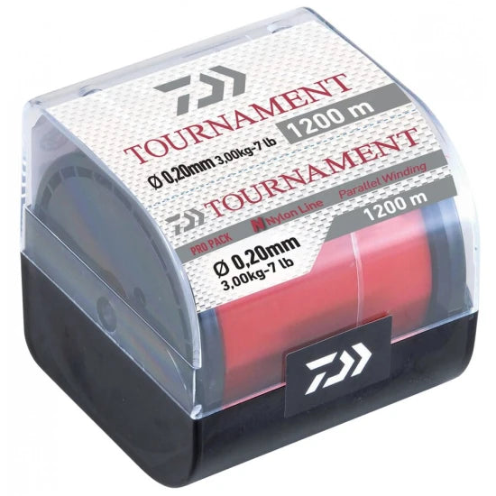 Fir Monofilament Daiwa Tournament Nylon Red 1200m 0.28mm 6.6kg