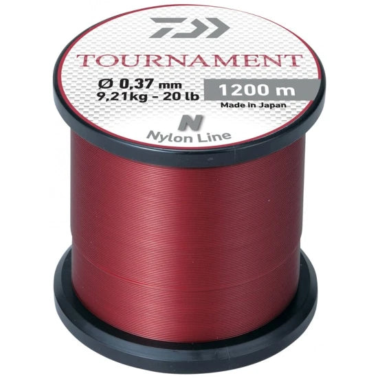 Fir Monofilament Daiwa Tournament Nylon Red 1200m 0.28mm 6.6kg
