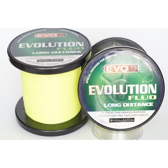 FIR MONOFILAMENT EVOS EVOLUTION FLUO LONG DISTANCE 25MM 1000M