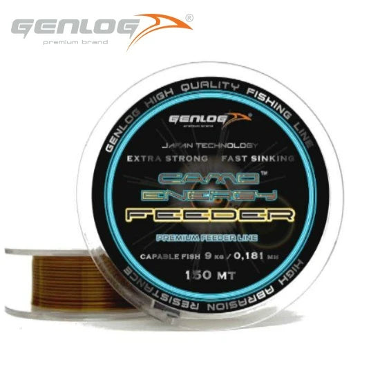 Fir Monofilament Genlog Camo Energy  Premium Feeder  150 M 0.181 Mm 9kg