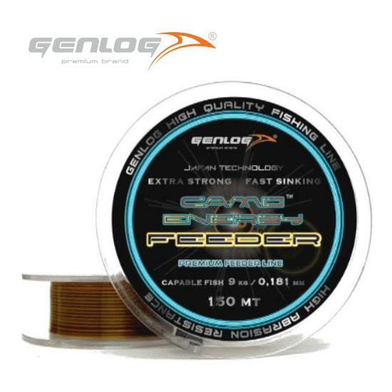 FIR MONOFILAMENT GENLOG CAMO ENERGY PREMIUM FEEDER  150 M 0.203 MM 11KG
