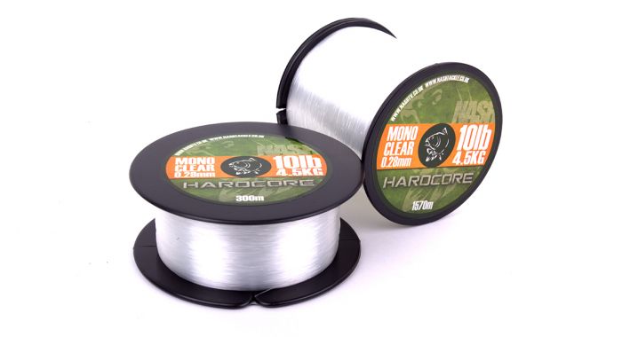 FIR MONOFILAMENT NASH HARDCORE CLEAR 8lb / 3.63kg - 0.25mm - 300m