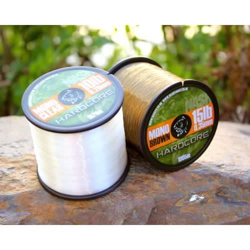 FIR MONOFILAMENT NASH HARDCORE CLEAR 12lb / 5.44kg - 0.30mm - 0.25lb / 1365m