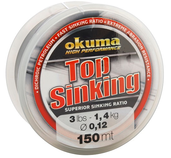 FIR MONOFILAMENT OKUMA TOP SINKING 018MM/2,8KG/150M