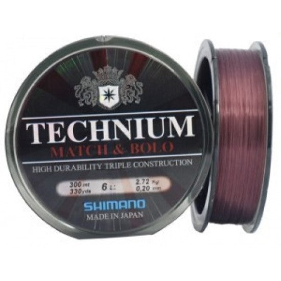 FIR MONOFILAMENT SHIMANO TECHNIUM MATCH 300MT 0,22MM