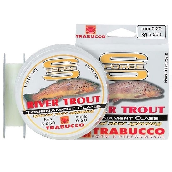 FIR MONOFILAMENT TRABUCCO S-FORCE RIVER TROUT 150M 0.28MM