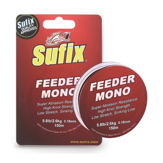 Fir Sufix Monofilament Feeder Mono 0,25mm 150m 12.0lb/burgundy