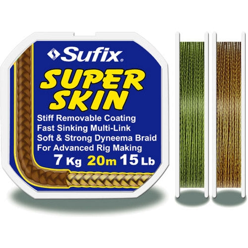 FIR SUFIX SUPER SKIN 20M 15LB/MOSS GREEN